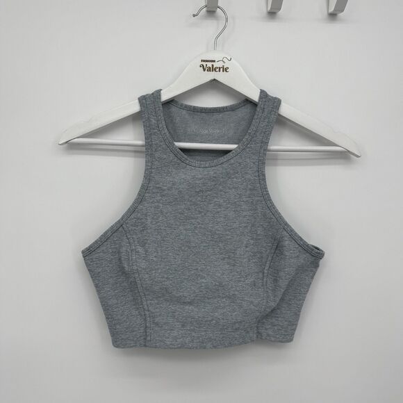 Outdoor Voices Heathered Gray Sports Bra Small Athletic - Picture 1 of 7